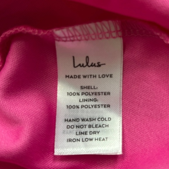 Lulus Forever Darling Magenta Gingham Burnout Tie-Strap Mini Dress Size Small - Picture 9 of 14